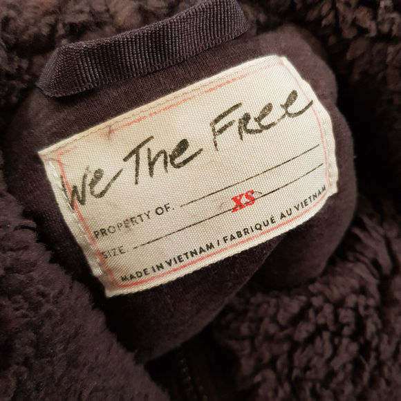 Free People Raya Cozy Coat Jacket XS UK 6 Brown Teddy Fleece Relaxed Fit BN - Picture 9 of 10